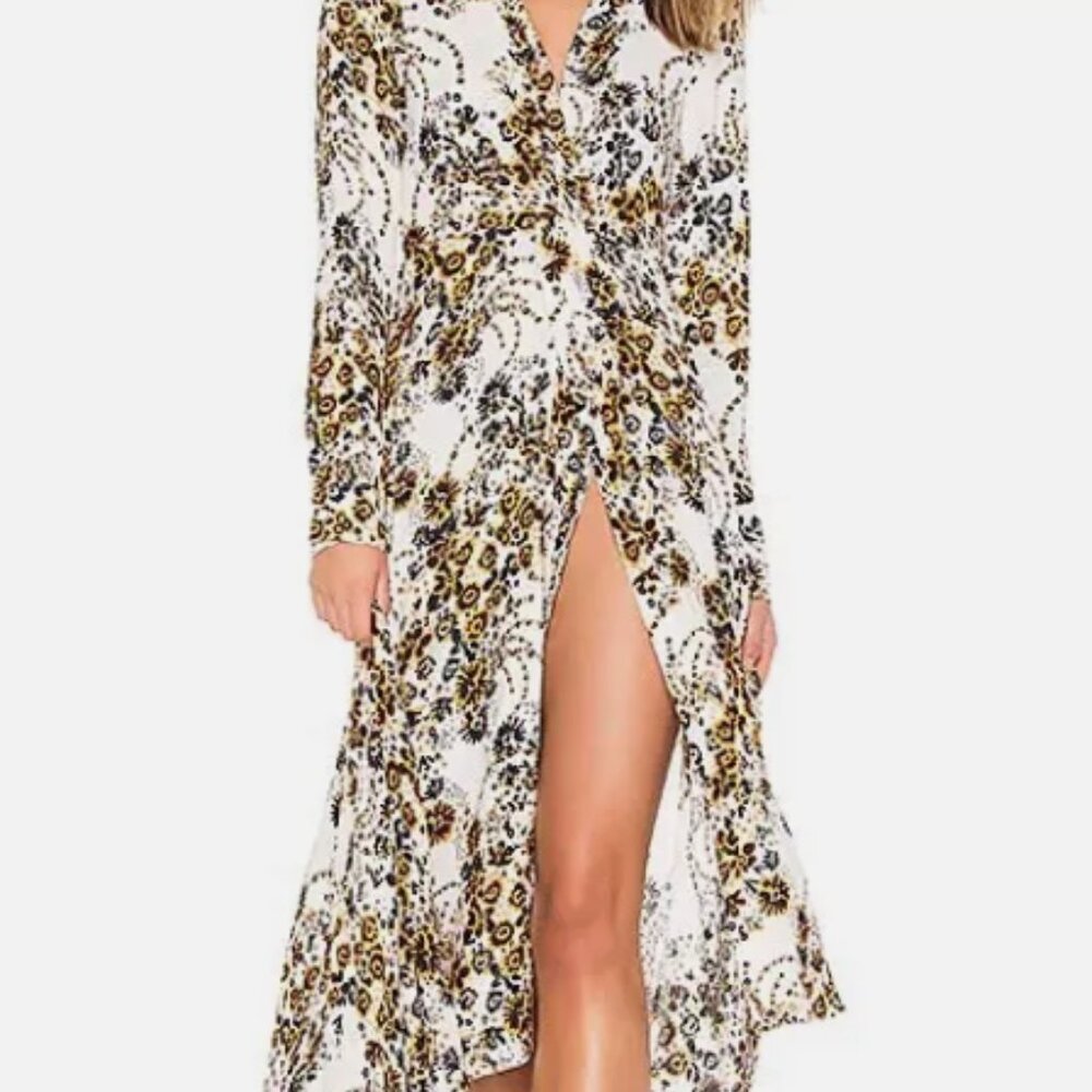 Free People Women’s Shirt Dress Tough Love Floral Midi